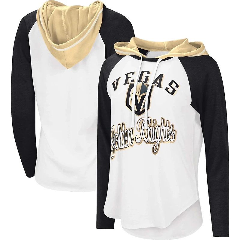 G-III Sports by Carl Banks Black Vegas Golden Knights MVP Raglan Lightweight Hooded T-Shirt