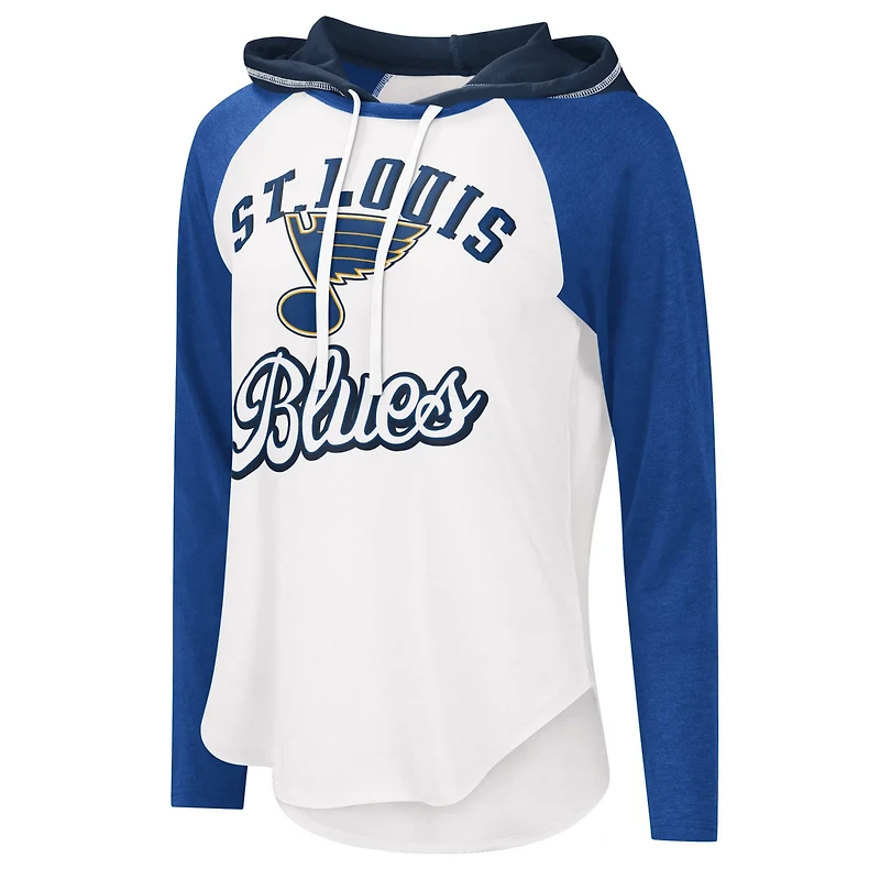 G-III Sports by Carl Banks Blue St Louis Blues MVP Raglan Lightweight Hooded T-Shirt