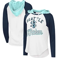 G-III Sports by Carl Banks Deep Sea Blue Seattle Kraken MVP Raglan Lightweight Hooded T-Shirt
