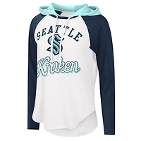 G-III Sports by Carl Banks Deep Sea Blue Seattle Kraken MVP Raglan Lightweight Hooded T-Shirt
