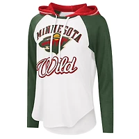 G-III Sports by Carl Banks Heather Green Minnesota Wild MVP Raglan Lightweight Hooded T-Shirt