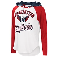 G-III Sports by Carl Banks Heather Red Washington Capitals MVP Raglan Lightweight Hooded T-Shirt