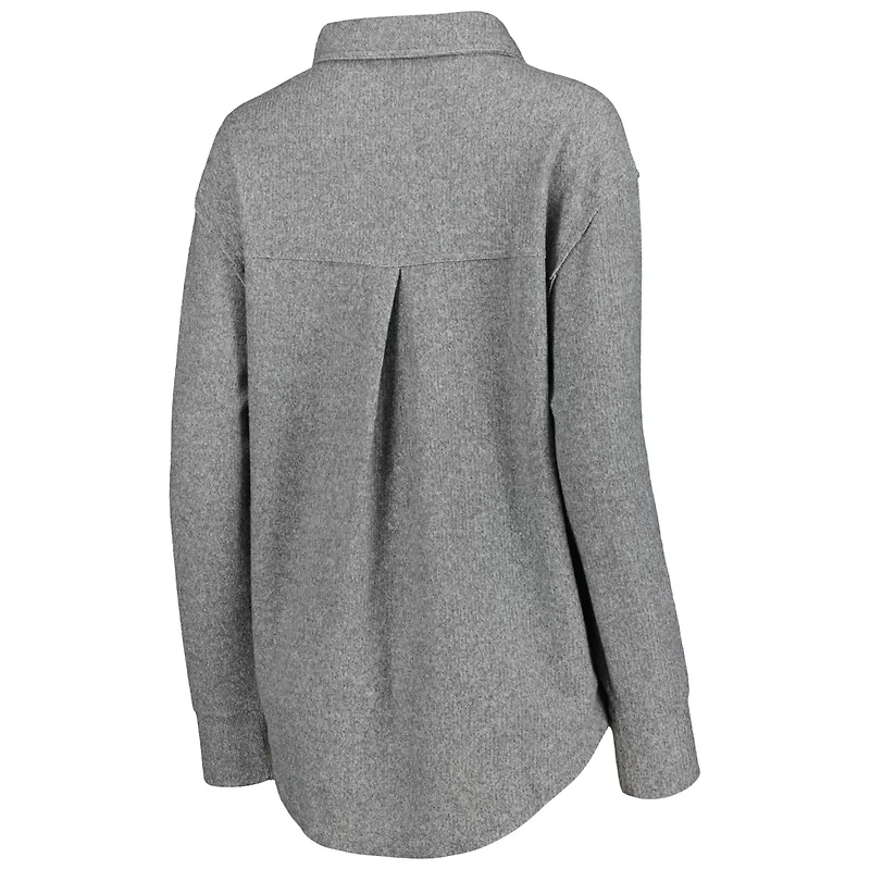 Gameday Couture Clemson Tigers Switch It Up Tri-Blend Button-Up Shacket