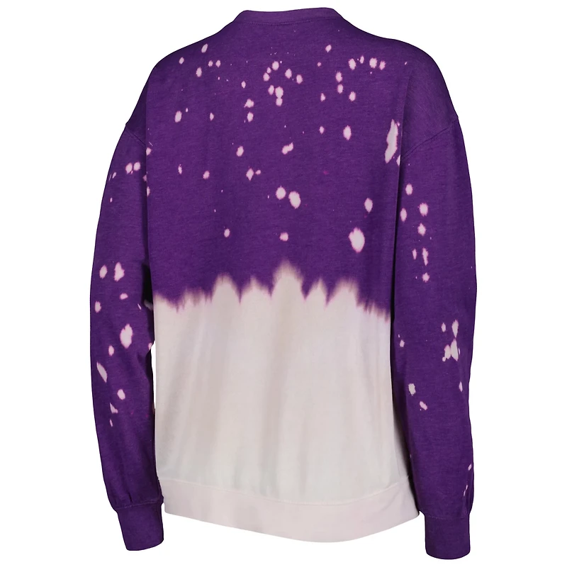 Gameday Couture LSU Tigers Twice As Nice Faded Dip-Dye Pullover Long Sleeve Top