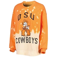 Gameday Couture Oklahoma State Cowboys Twice As Nice Faded Dip-Dye Pullover Long Sleeve Top