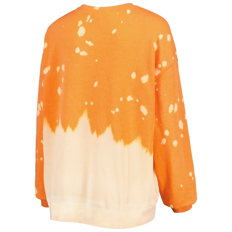 Gameday Couture Oklahoma State Cowboys Twice As Nice Faded Dip-Dye Pullover Long Sleeve Top