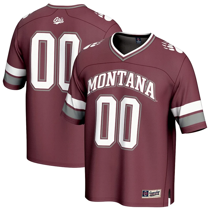 GameDay Greats 00 Montana Grizzlies Lightweight Collegiate Football Fashion Jersey