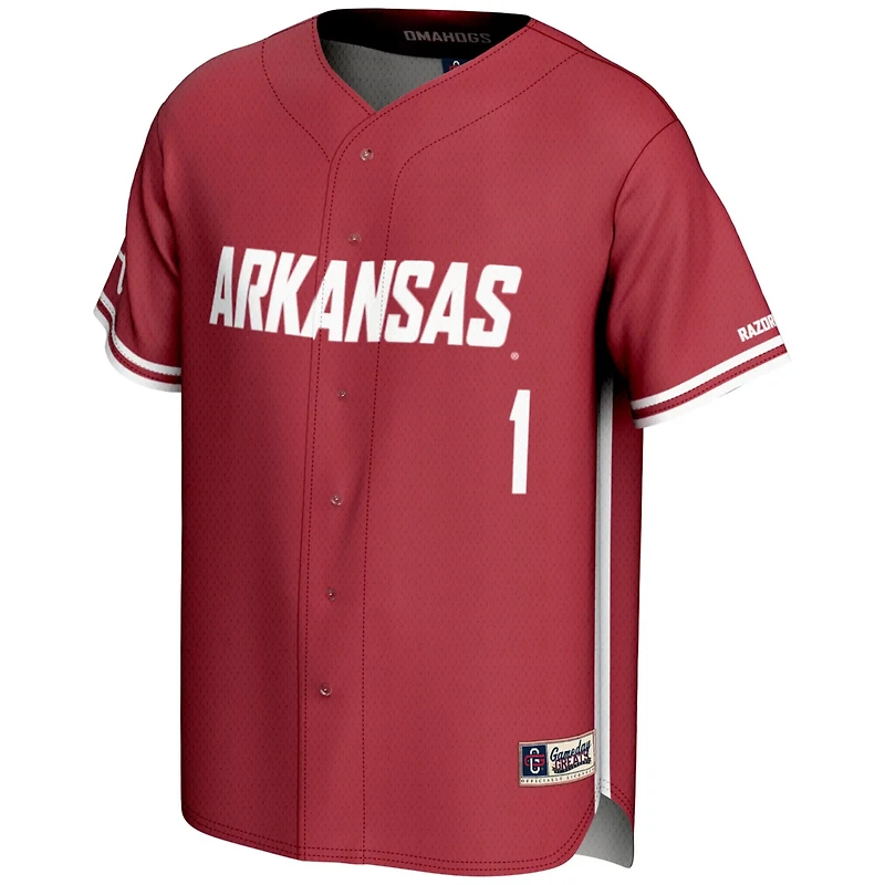 GameDay Greats 1 Arkansas Razorbacks Lightweight Baseball Jersey