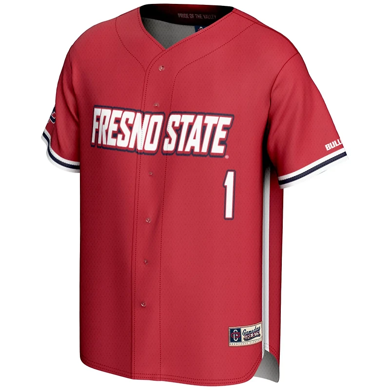 GameDay Greats 1 Fresno State Bulldogs Lightweight Baseball Jersey