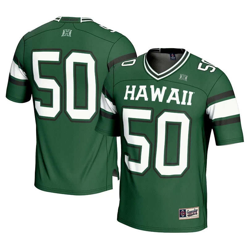 GameDay Greats 1 Hawaii Rainbow Warriors Football Jersey