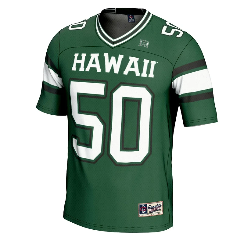 GameDay Greats 1 Hawaii Rainbow Warriors Football Jersey
