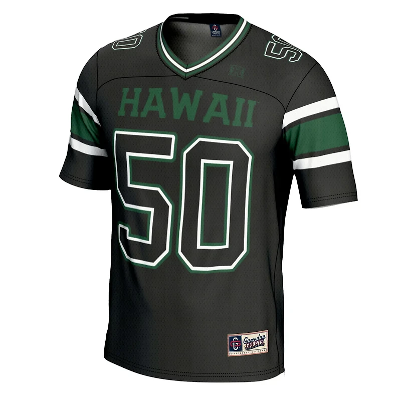 GameDay Greats 1 Hawaii Rainbow Warriors Football Jersey