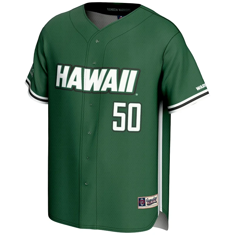 GameDay Greats 1 Hawaii Rainbow Warriors Lightweight Baseball Jersey
