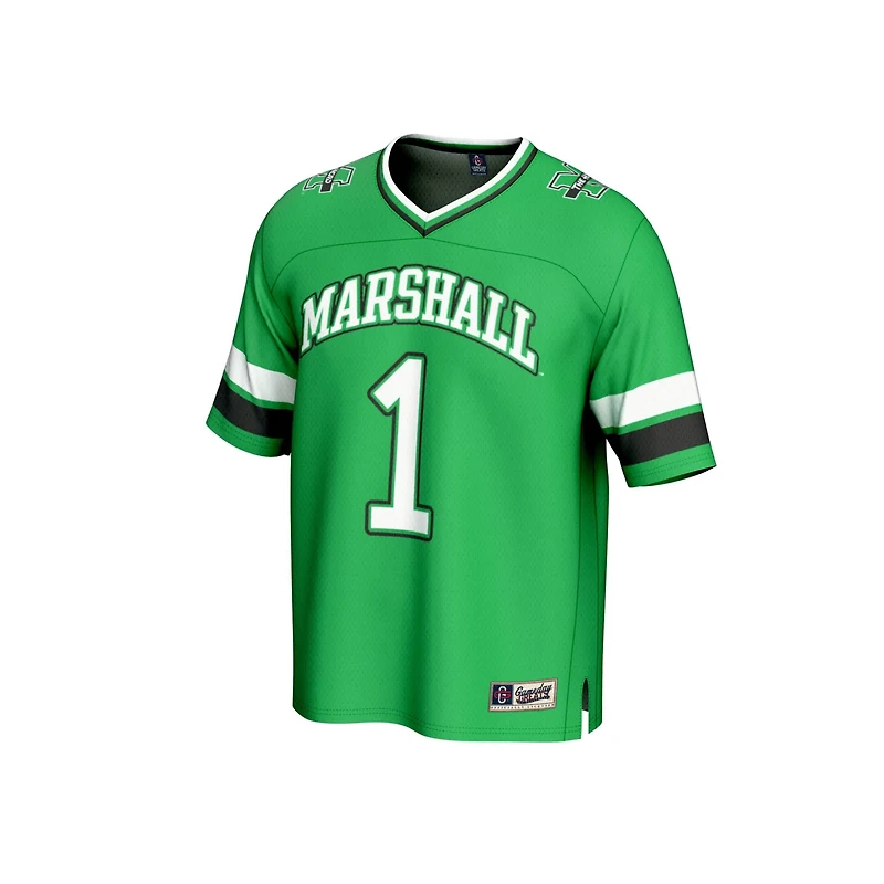 GameDay Greats 1 Kelly Marshall Thundering Herd Lightweight Collegiate Football Fashion Jersey