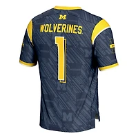 GameDay Greats 1 Michigan Wolverines Highlight Print Football Fashion Jersey