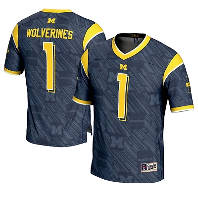 GameDay Greats 1 Michigan Wolverines Highlight Print Football Fashion Jersey