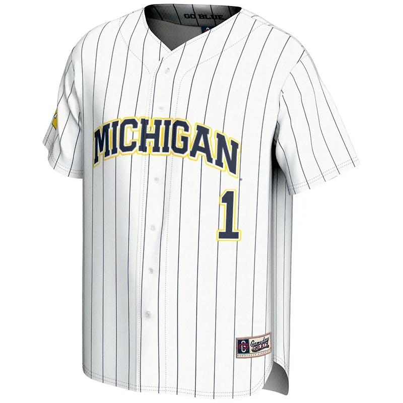 GameDay Greats 1 Michigan Wolverines Lightweight Baseball Fashion Jersey
