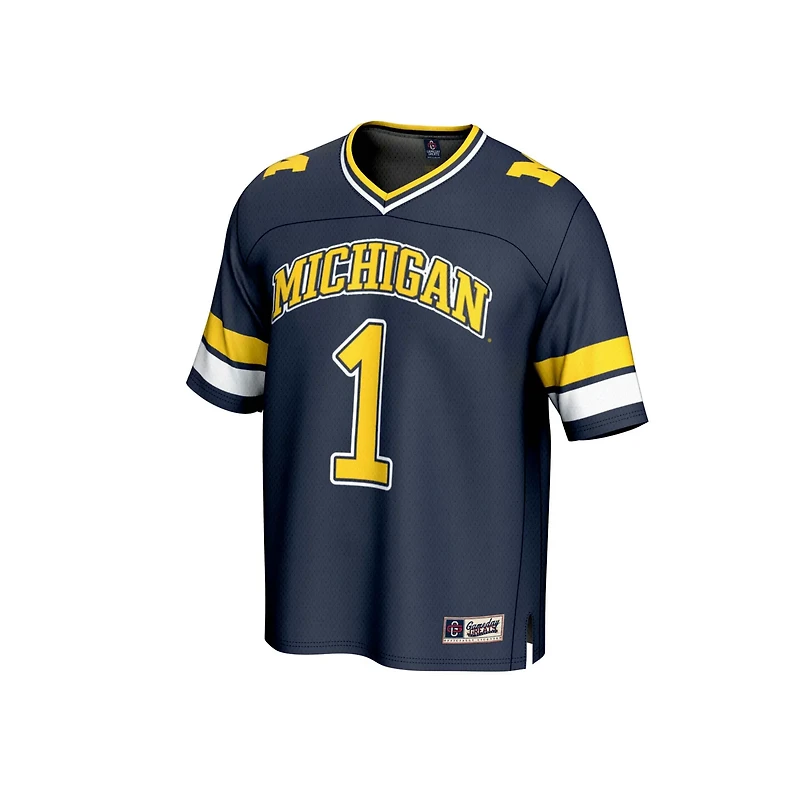 GameDay Greats 1 Michigan Wolverines Lightweight Collegiate Football Fashion Jersey