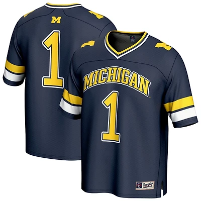 GameDay Greats 1 Michigan Wolverines Lightweight Collegiate Football Fashion Jersey