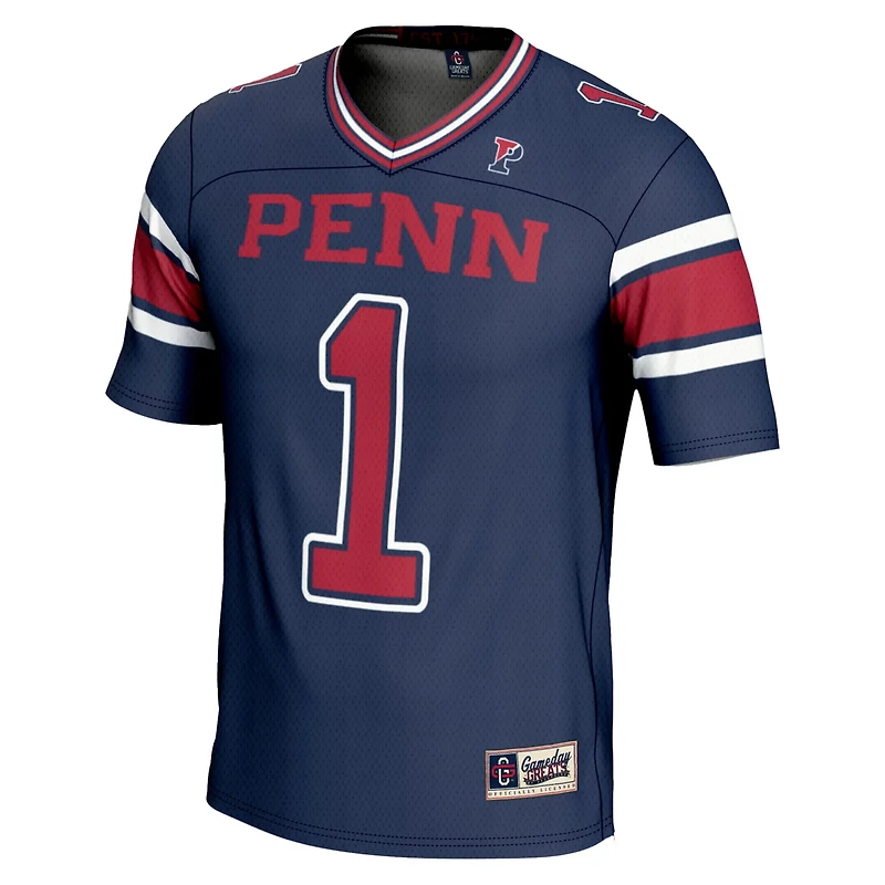 GameDay Greats 1 Pennsylvania Quakers Endzone Football Jersey