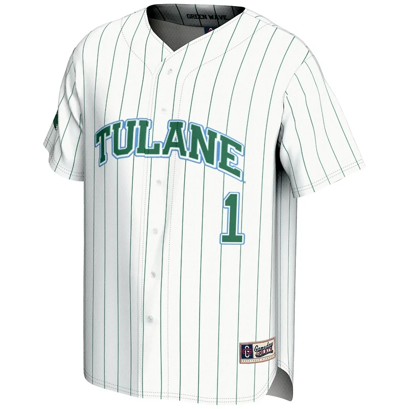GameDay Greats 1 Tulane Green Wave Lightweight Baseball Jersey