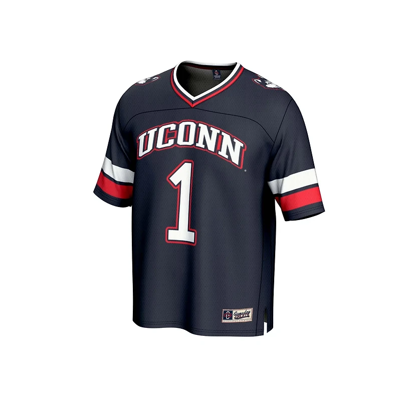 GameDay Greats 1 UConn Huskies Lightweight Collegiate Football Fashion Jersey
