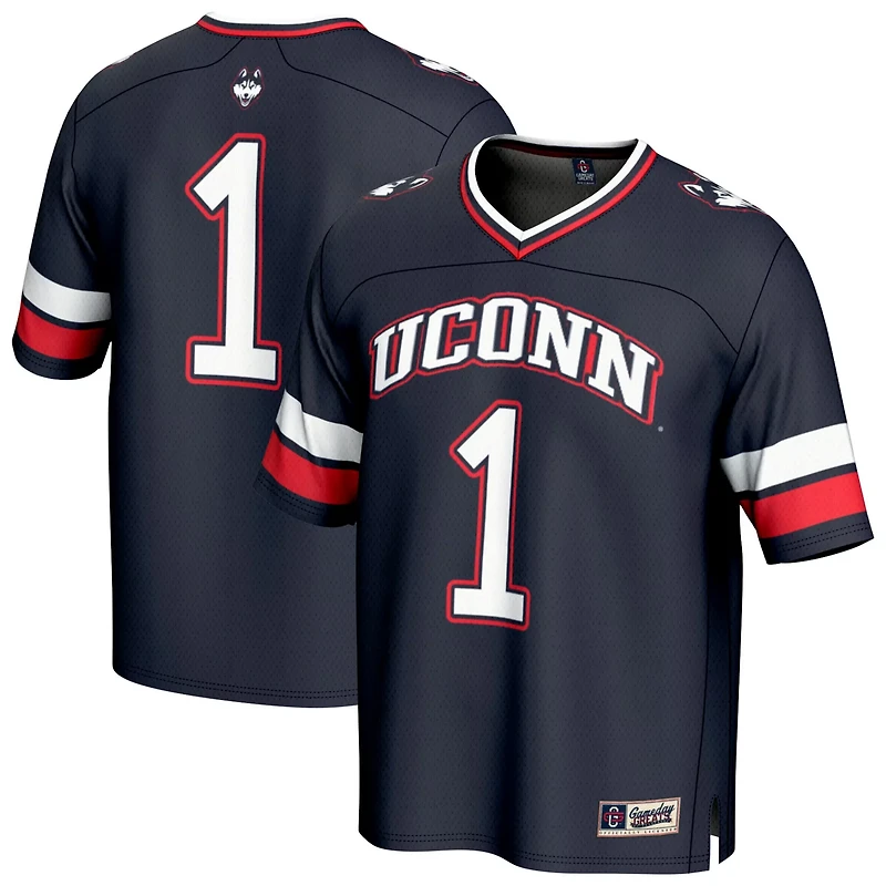 GameDay Greats 1 UConn Huskies Lightweight Collegiate Football Fashion Jersey