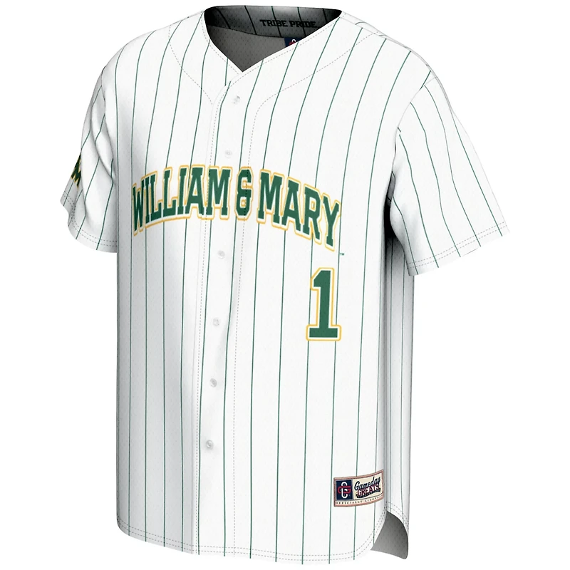 GameDay Greats 1 William  Mary Tribe Lightweight Baseball Fashion Jersey