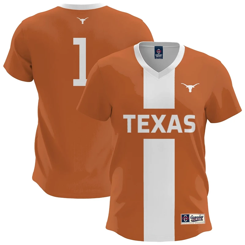 GameDay Greats Burnt Texas Longhorns Lightweight Soccer Fashion Jersey