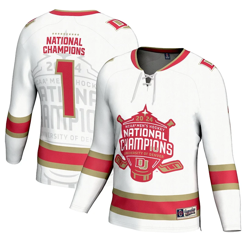 GameDay Greats Denver Pioneers 2024 NCAA Ice Hockey National Champions Fashion Jersey