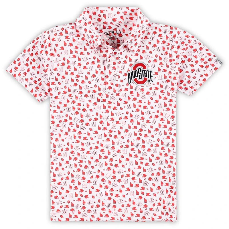 Garb Ohio State Buckeyes Earnest Allover Print Polo