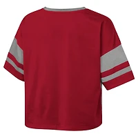 Girls Youth Alabama Tide The Playmaker Sleeve Stripe V-Neck Jersey T-Shirt