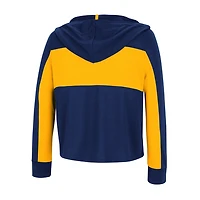 Girls Youth Colosseum West Virginia Mountaineers Galooks Hoodie Lace-Up Long Sleeve T-Shirt