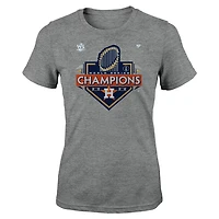 Girls Youth Fanatics Heather Charcoal Houston Astros 2022 World Series Champions Locker Room T-Shirt