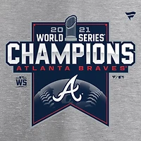 Girls Youth Heathered Gray Atlanta Braves 2021 World Series Champions Locker Room T-Shirt