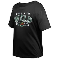 Girl's Youth New Era Minnesota Wild Flip Sequin T-Shirt