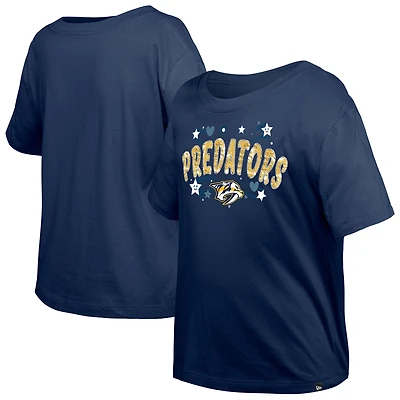 Girl's Youth New Era Nashville Predators Flip Sequin T-Shirt