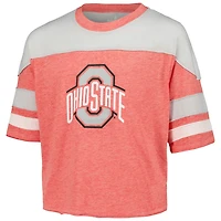 Girls Youth Ohio State Buckeyes Sunday Friday Sleeve Stripe Jersey T-Shirt