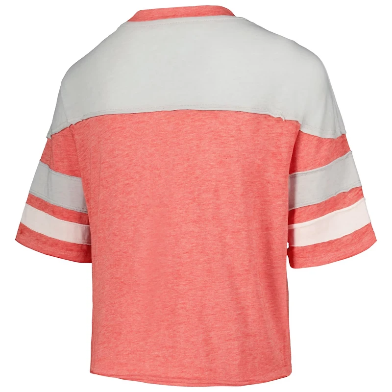 Girls Youth Ohio State Buckeyes Sunday Friday Sleeve Stripe Jersey T-Shirt
