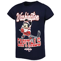 Girls Youth Washington Capitals Mickey Mouse Go Team T-Shirt