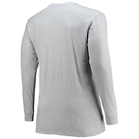 Heathered Gray Charlotte FC Big  Tall Combo Long Sleeve T-Shirt