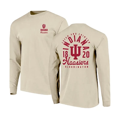 Indiana Hoosiers Comfort Colors Mascot Overlay Long Sleeve T-Shirt