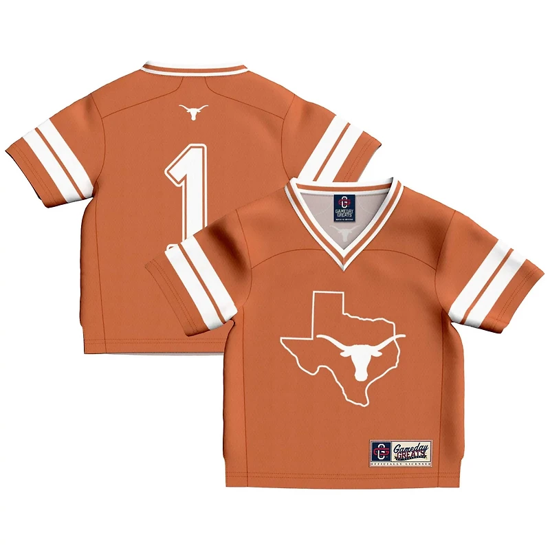 Infant GameDay Greats 1 Texas Longhorns Lightweight Collegiate Football Fashion Jersey