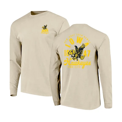 Iowa Hawkeyes Comfort Colors Mascot Overlay Long Sleeve T-Shirt