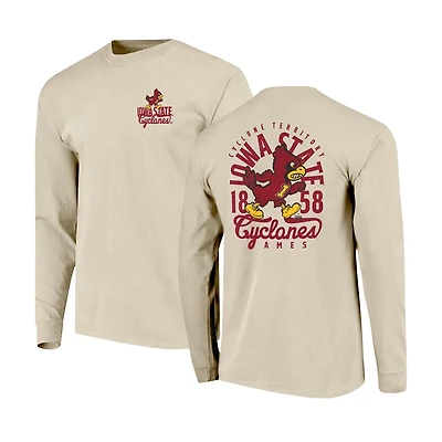 Iowa State Cyclones Comfort Colors Mascot Overlay Long Sleeve T-Shirt