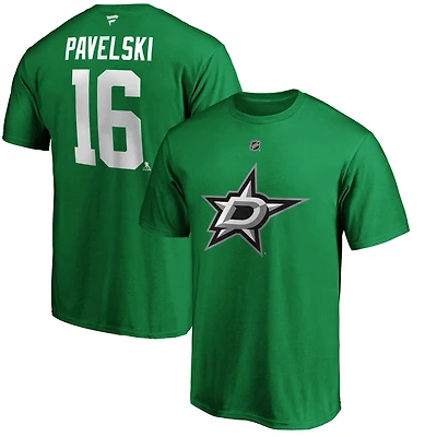 Joe Pavelski Kelly Dallas Stars Player Authentic Stack Name  Number T-Shirt