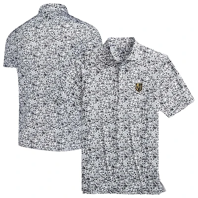 johnnie-O White Vegas Golden Knights Slapshot Polo