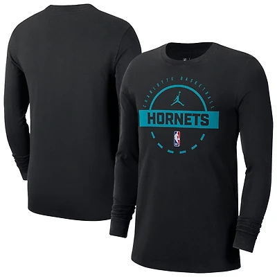 Jordan Brand Charlotte Hornets Authentic Long Sleeve Practice T-Shirt