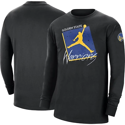 Jordan Brand Golden State Warriors Courtside Max 90 Vintage Wash Statement Edition Long Sleeve T-Shirt