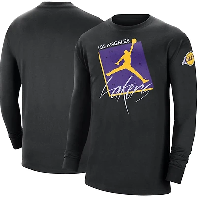 Jordan Brand Los Angeles Lakers Courtside Max 90 Vintage Wash Statement Edition Long Sleeve T-Shirt